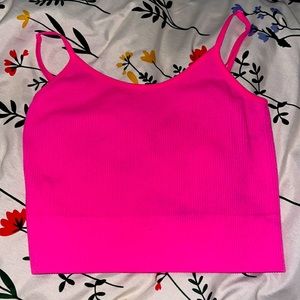 Bright pink athletic top